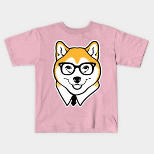 Shiba Inu Hipster Dog Lover Retro Kids T-Shirt